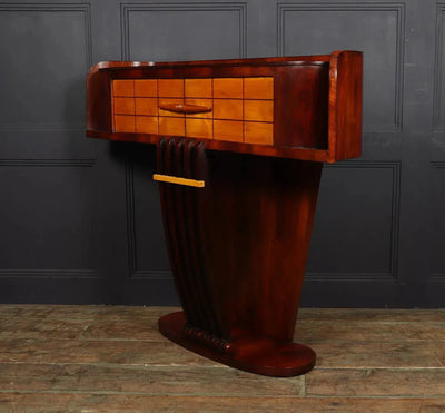 Italian Art Deco Console Table In Walnut