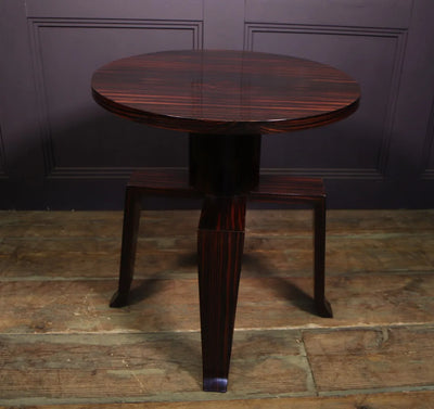 art deco table macassar ebony top