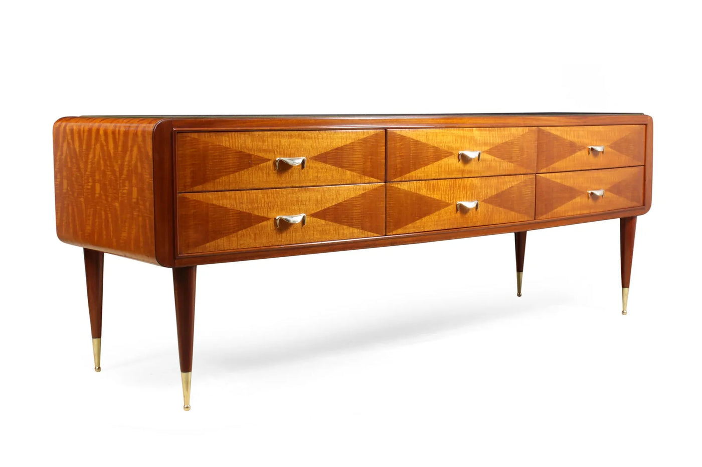 Italian Mid Century Long Chest of Drawers