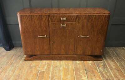 1925 Art Deco Figured Walnut Sideboard