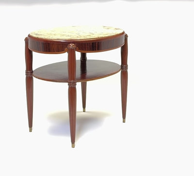 French Art Deco Occasional table with Marble Top