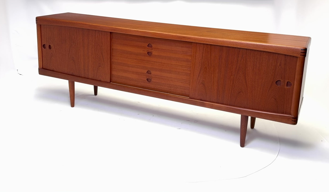 Danish Mid Century Teak Sideboard by H W Klien for  Bramin