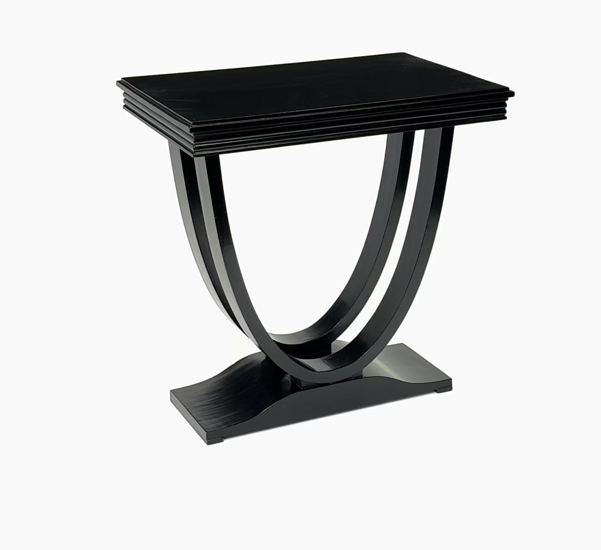 French Art Deco table in Ebonised Piano lacquer