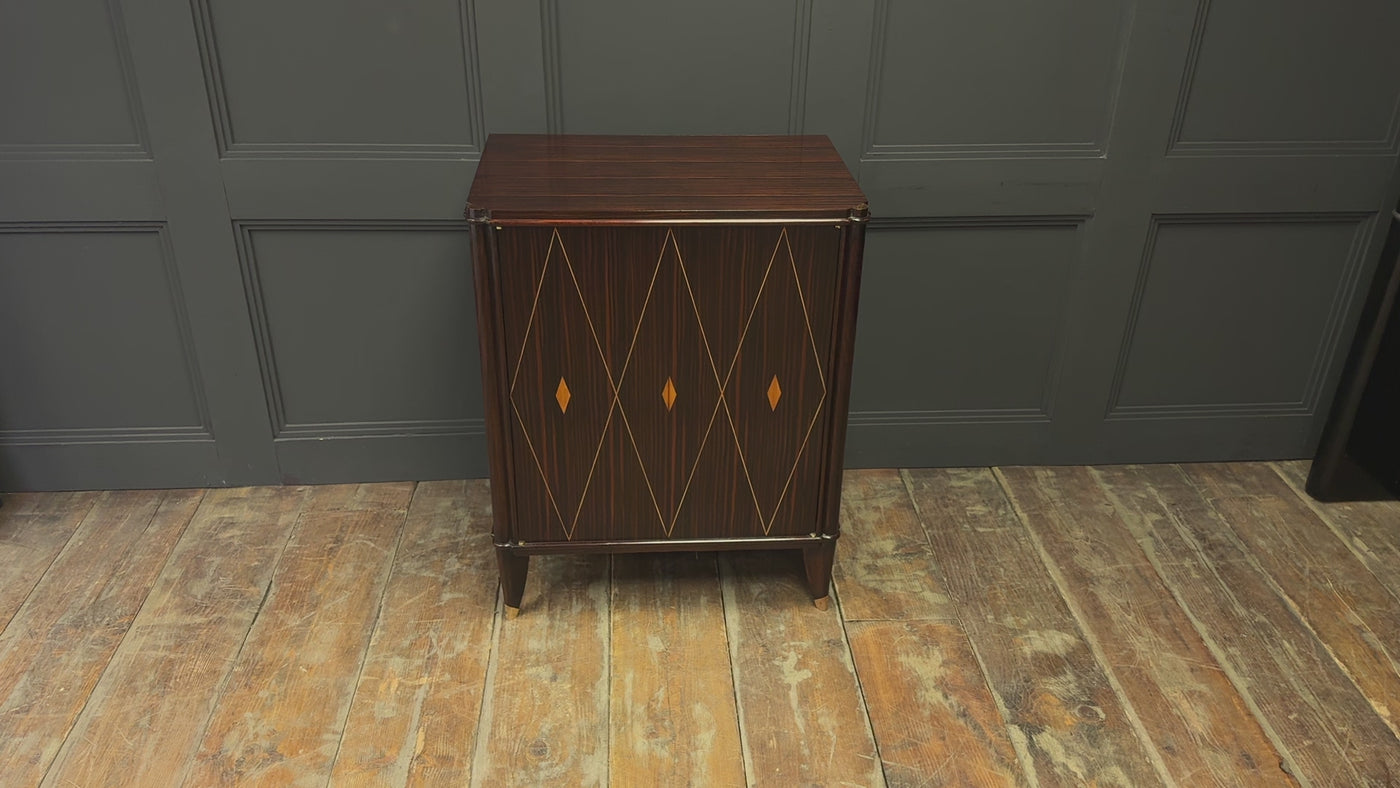 Macassar Ebony Art Deco Cabinet by Dominique, 1925