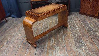 French Art Deco Writing Table in Burr Yew