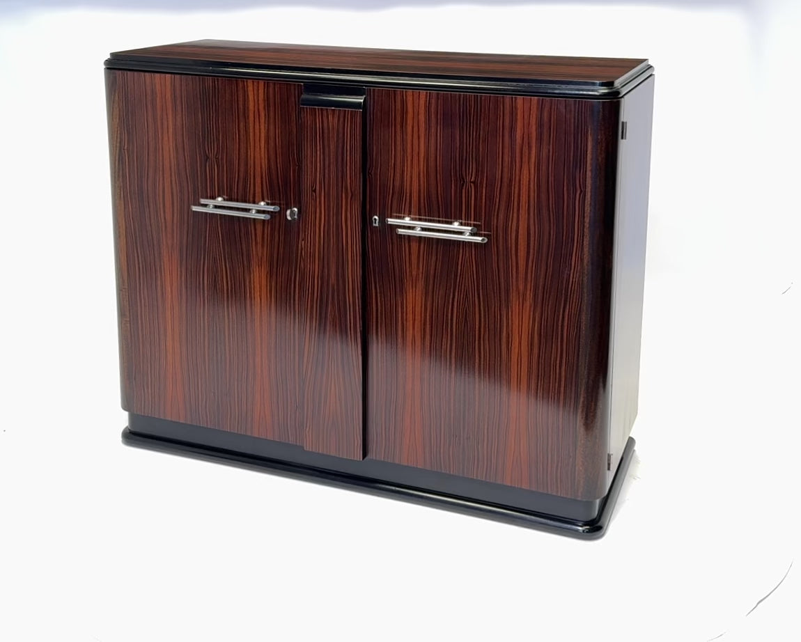 French Art Deco Sideboard in Macassar Ebony