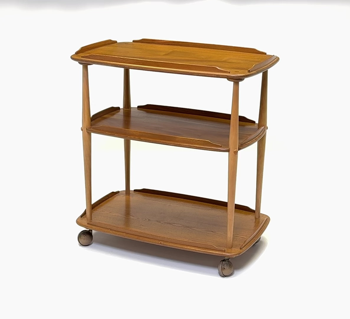 Mid-Century Ercol Trolley in Light Elm