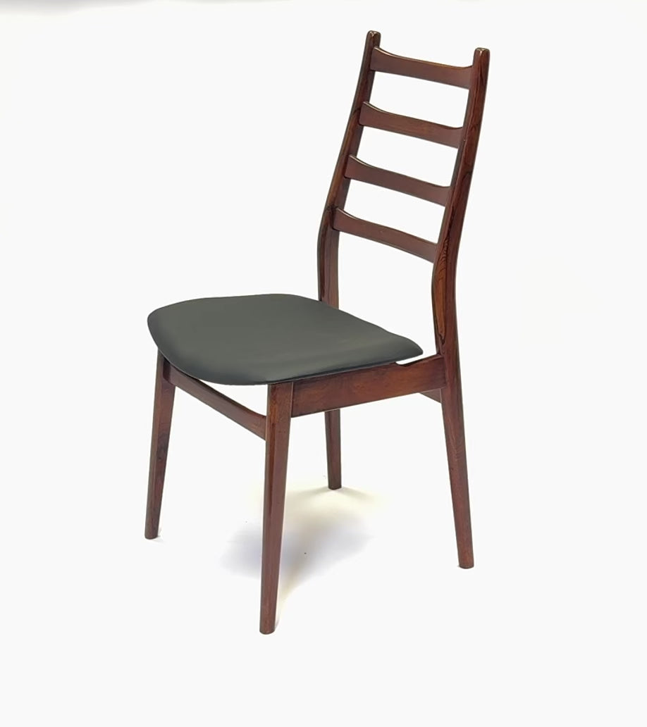 Set of Six Mid Century Rosewood Dining Chairs by Casala