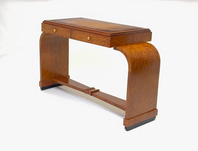 French Art Deco Writing Table in Burr Yew