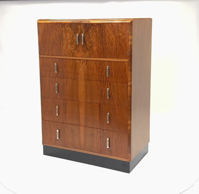 Art Deco Walnut Tallboy c1930