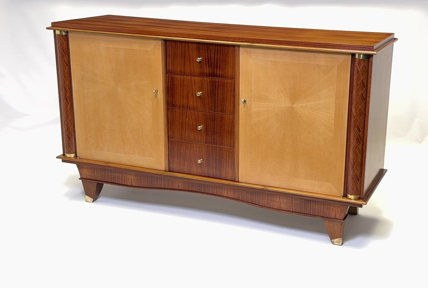 French Art Deco Rosewood and Oak Sideboard