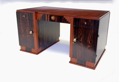 French Art Deco Desk in Macassar Ebony