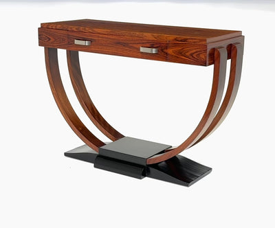 French Art Deco Rosewood Console Table