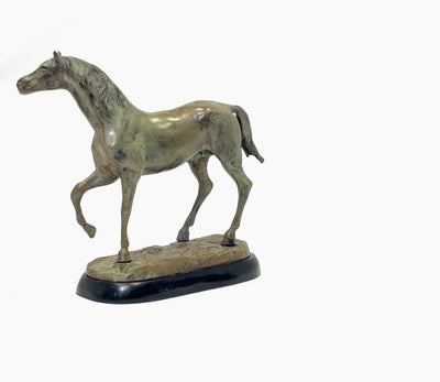 French Cold Painted Bronze Horse Sculpture