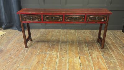 19th Century Chinese Lacquered Console Table