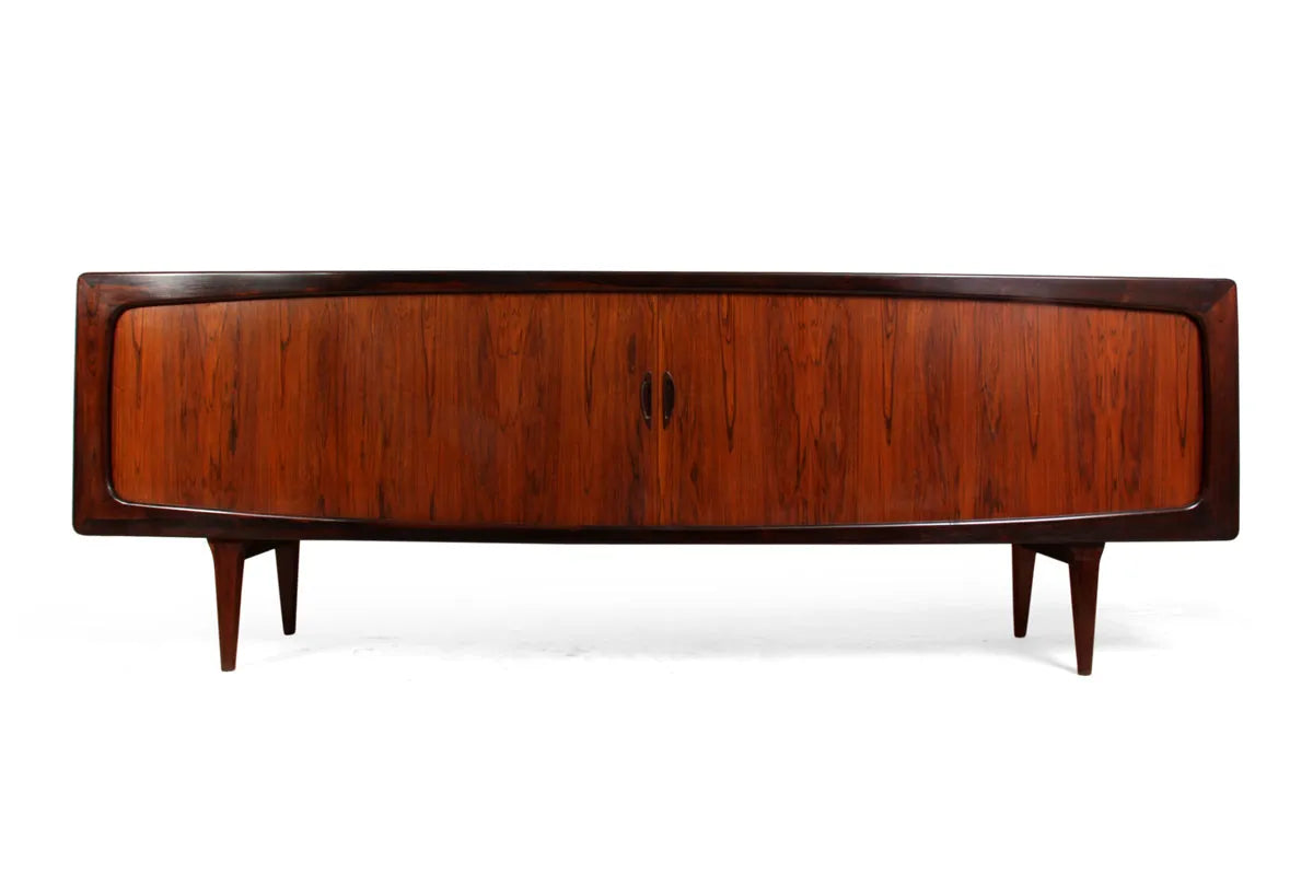 Rosewood Tambour Sideboard with Tambo Door by Hans Peter Hansen