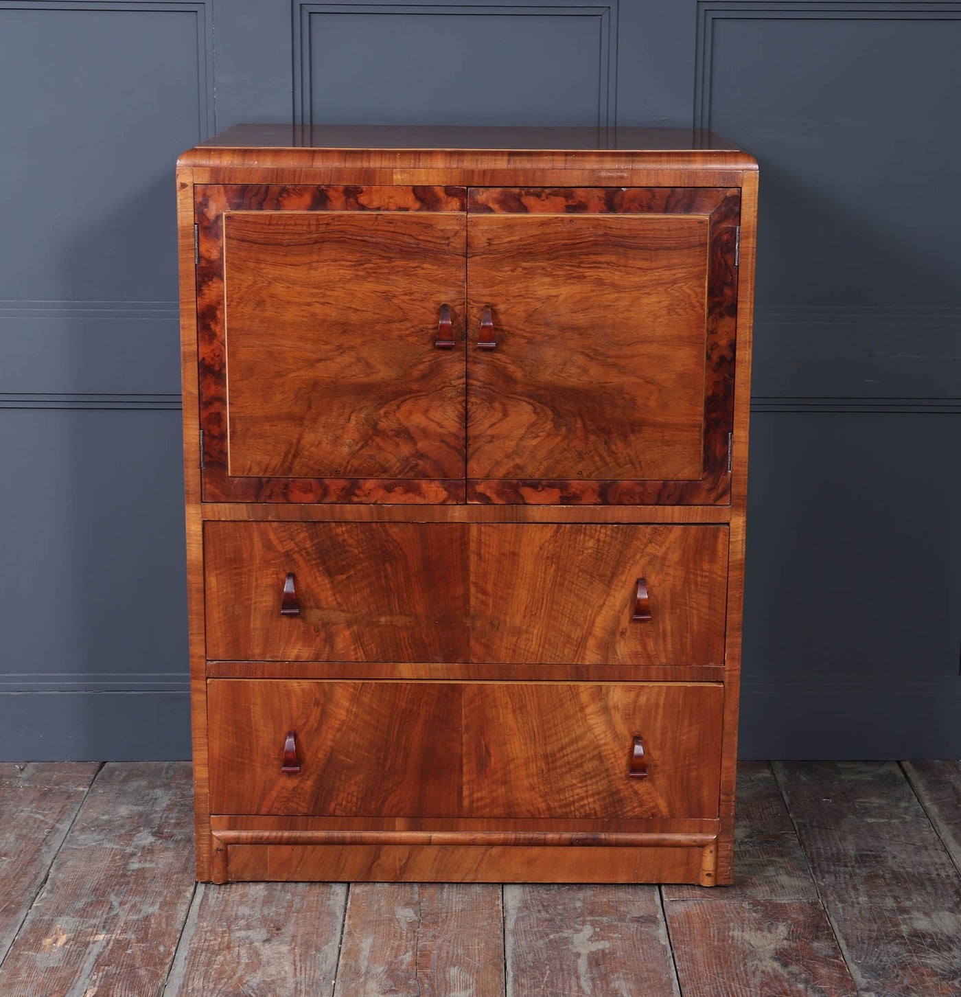 Art Deco Tallboy in Walnut