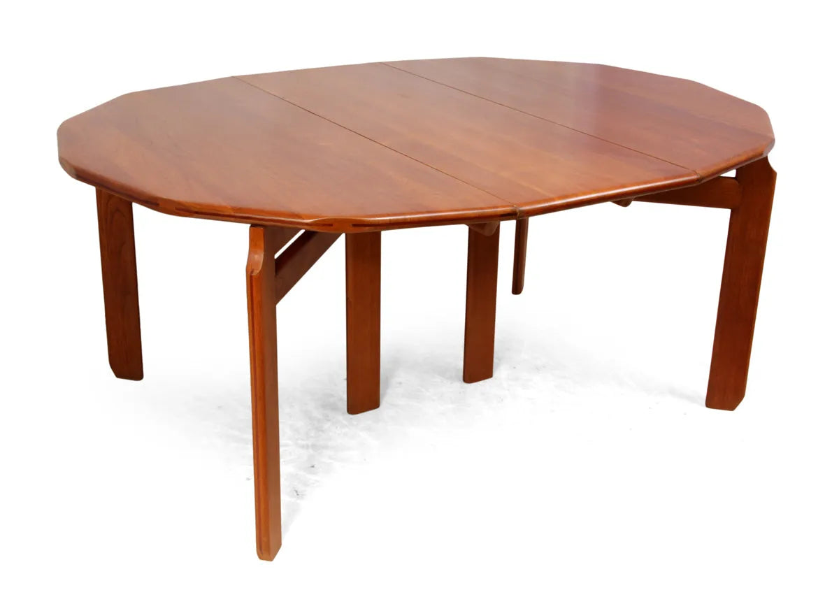 Solid Teak Dining Table, Dutch c1960