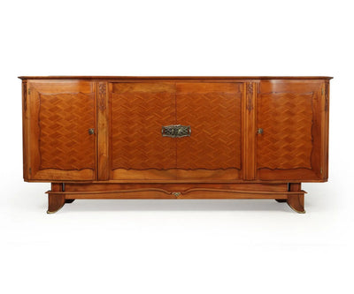 Walnut Parquetry Sideboard by Jules Leleu