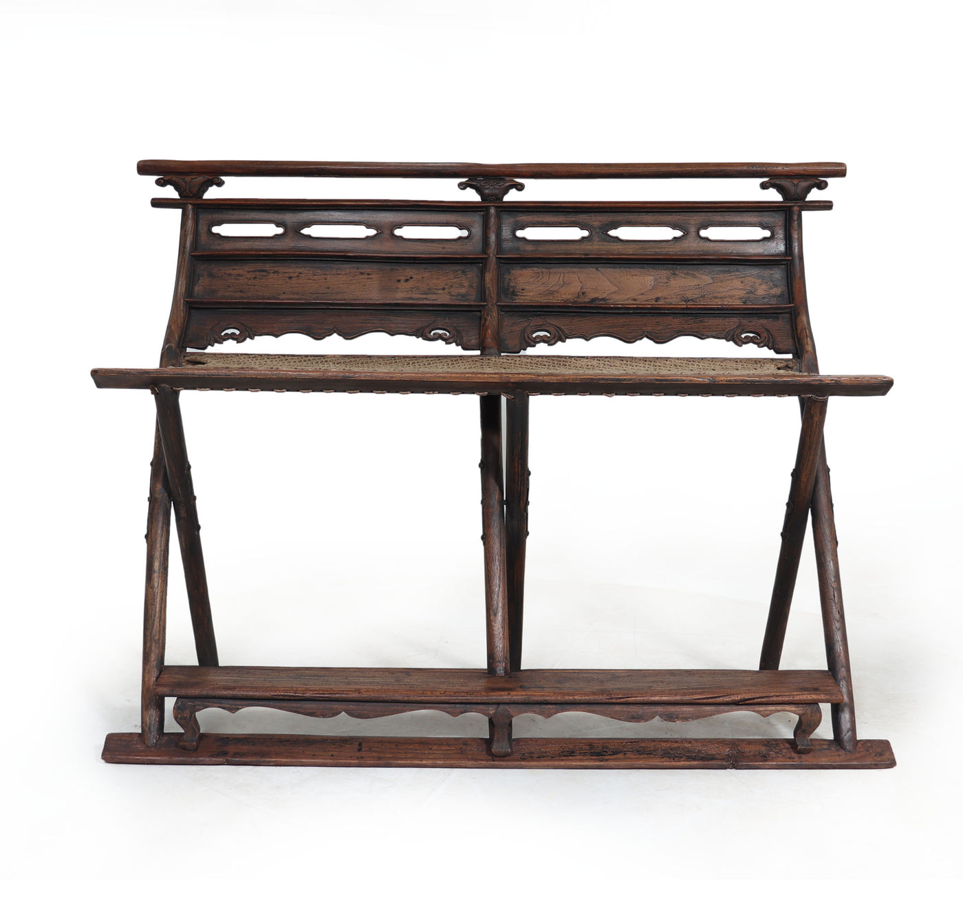 17th Century Chinese Folding Travelling Bench front