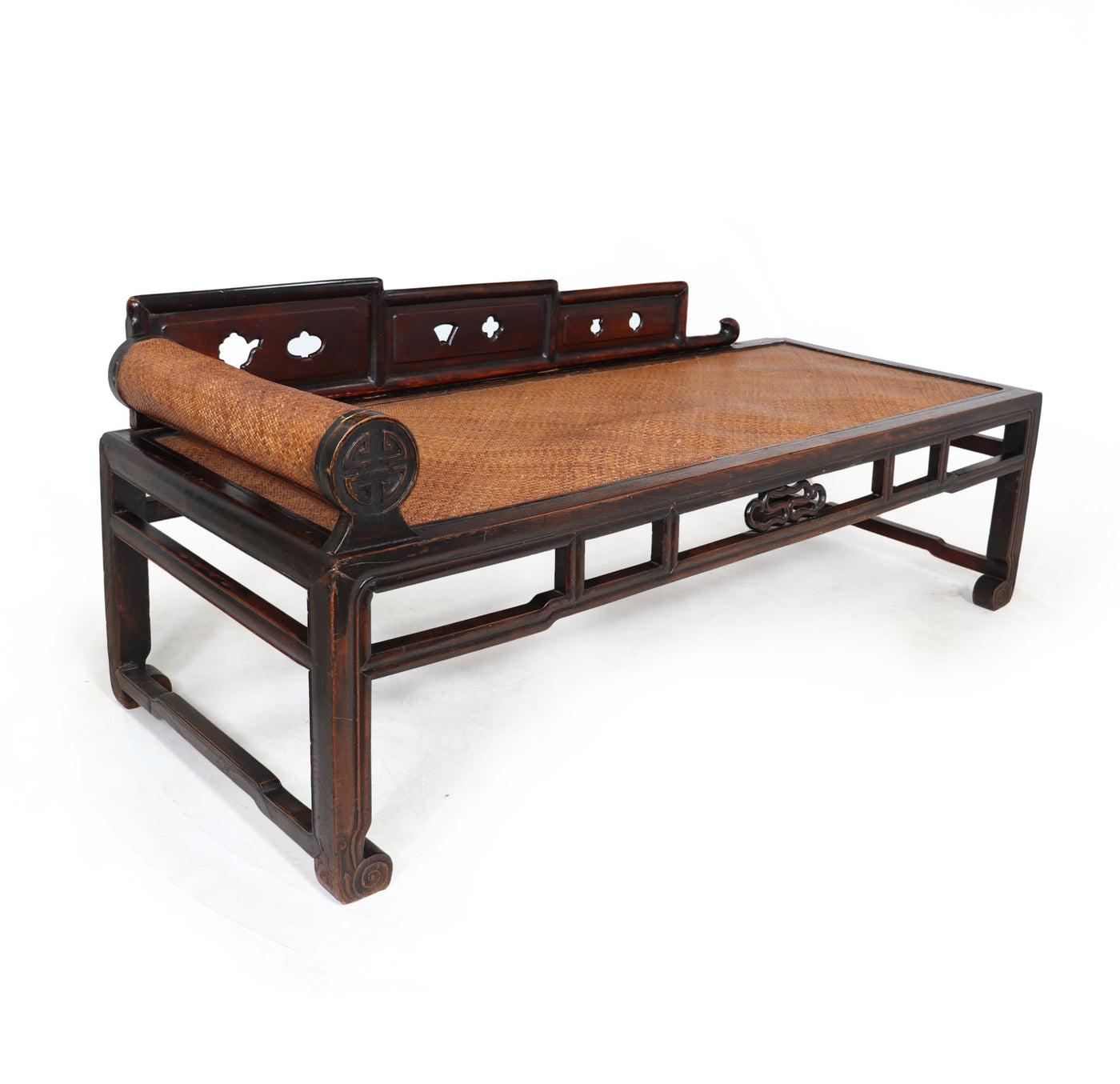 Antique Chinese Hardwood Daybed side