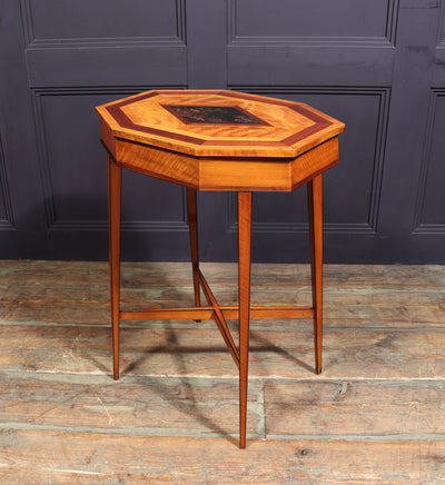 Antique Satinwood and Chinoiserie Side Table side room