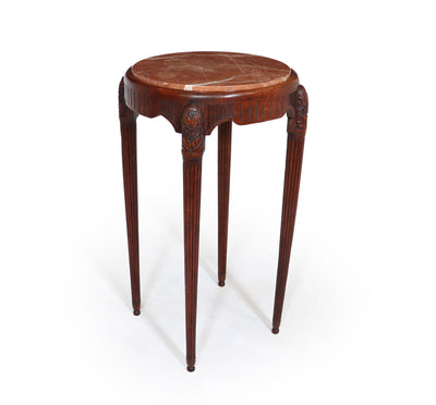 Art Deco Side Table with marble Top by Paul Follot side