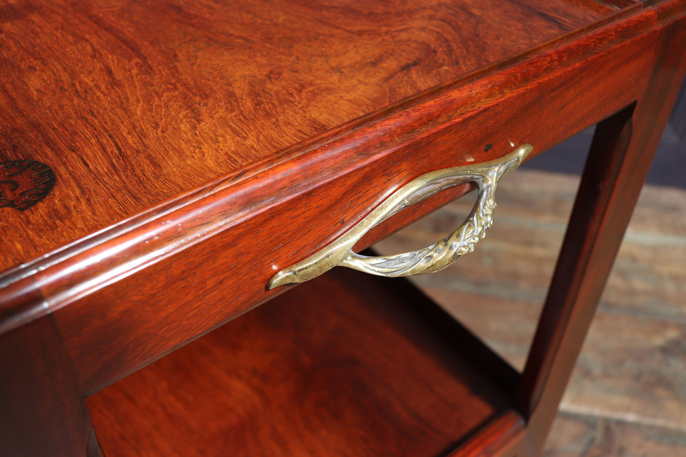 Art Nouveau Bronze Mounted Marquetry Tray Table By Majorelle