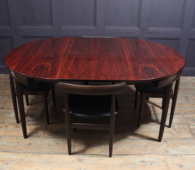 Danish Modern Table and Chairs by Frem Rojle open