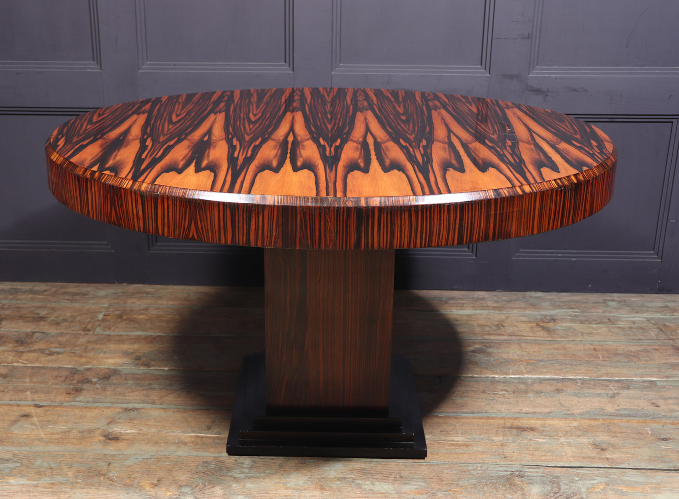 French Art Deco Centre Table in Macassar Ebony room