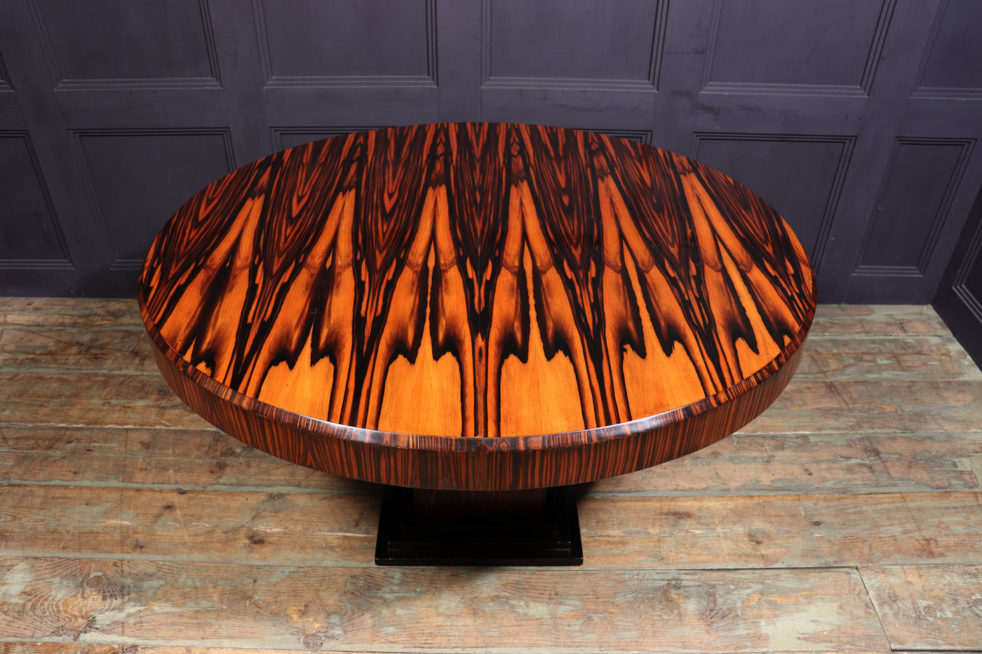 French Art Deco Centre Table in Macassar Ebony top