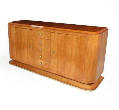 French Art Deco Sideboard in Sycamore angl