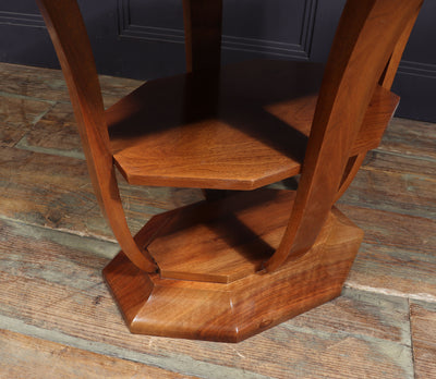 French Art Deco Walnut Occasional Table base