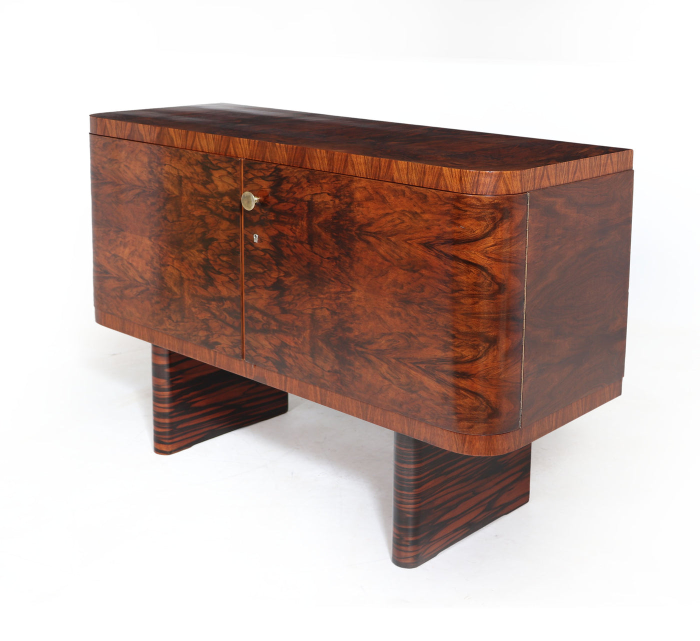 French Art Deco Walnut and Macassar Sideboard video
