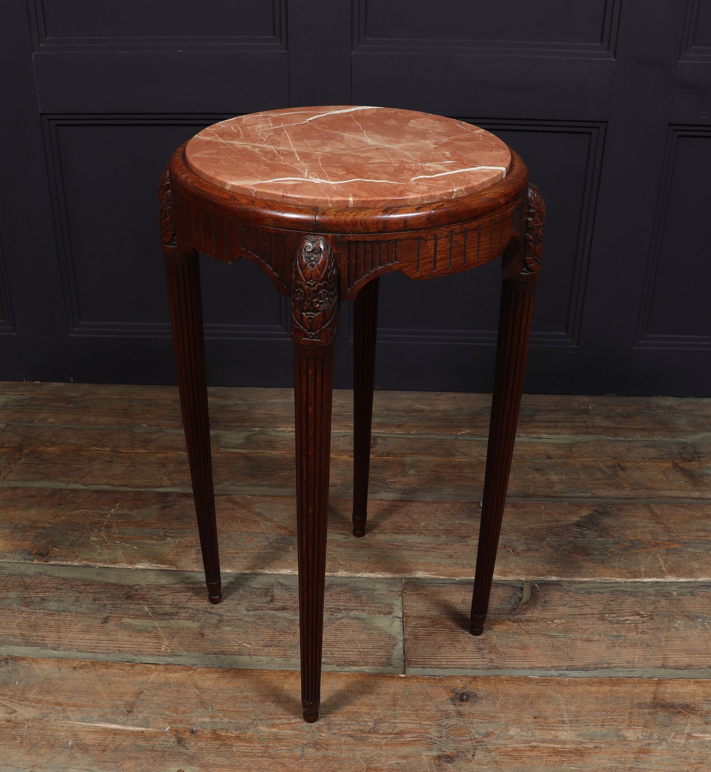 Art Deco Side Table with marble Top by Paul Follot