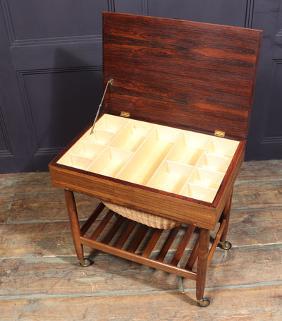 Danish Rosewood Sewing box by Ejvind Johansson c1960