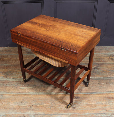 Danish Rosewood Sewing box by Ejvind Johansson c1960