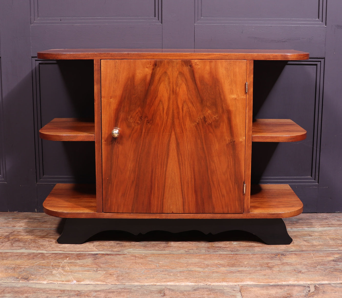 Art Deco Bookcase Cabinet in Walnut c1930