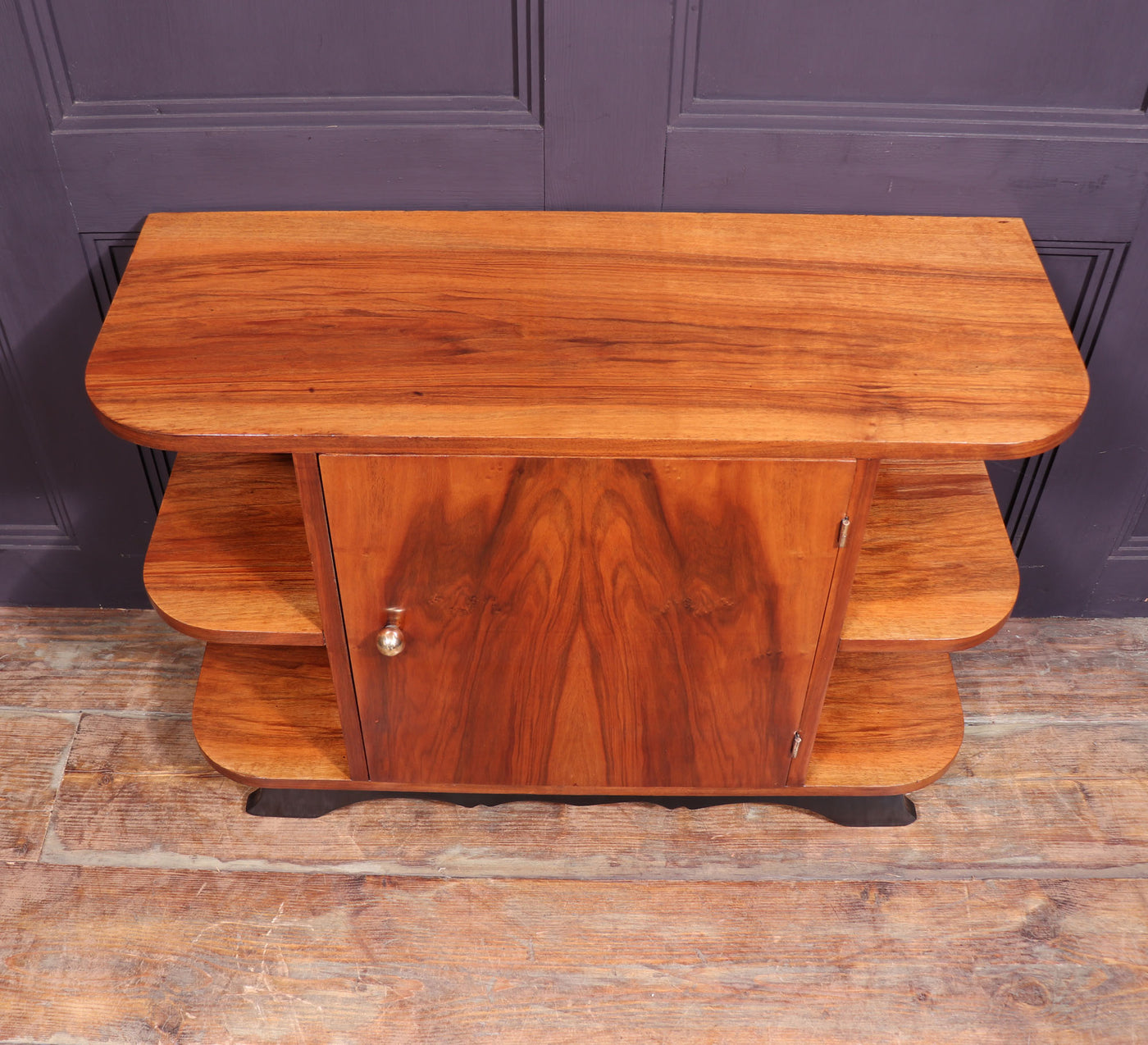 Art Deco Bookcase Cabinet in Walnut c1930