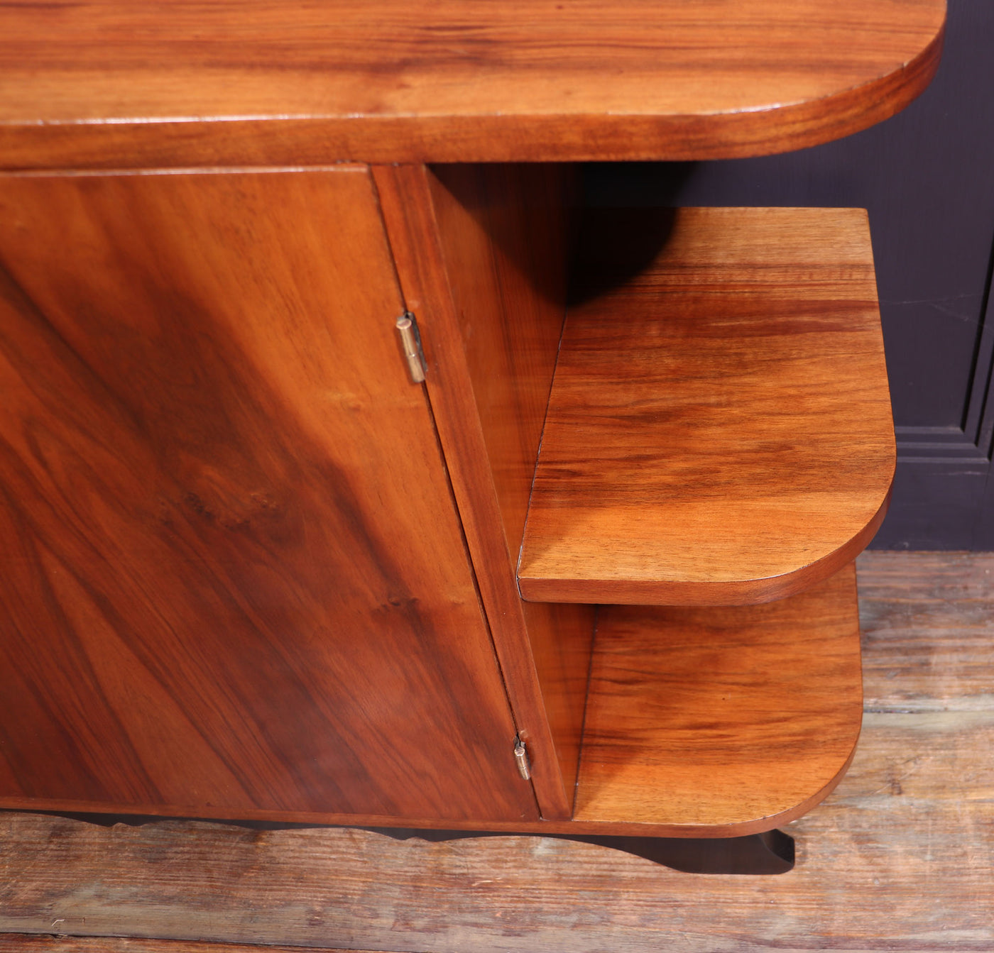 Art Deco Bookcase Cabinet in Walnut c1930