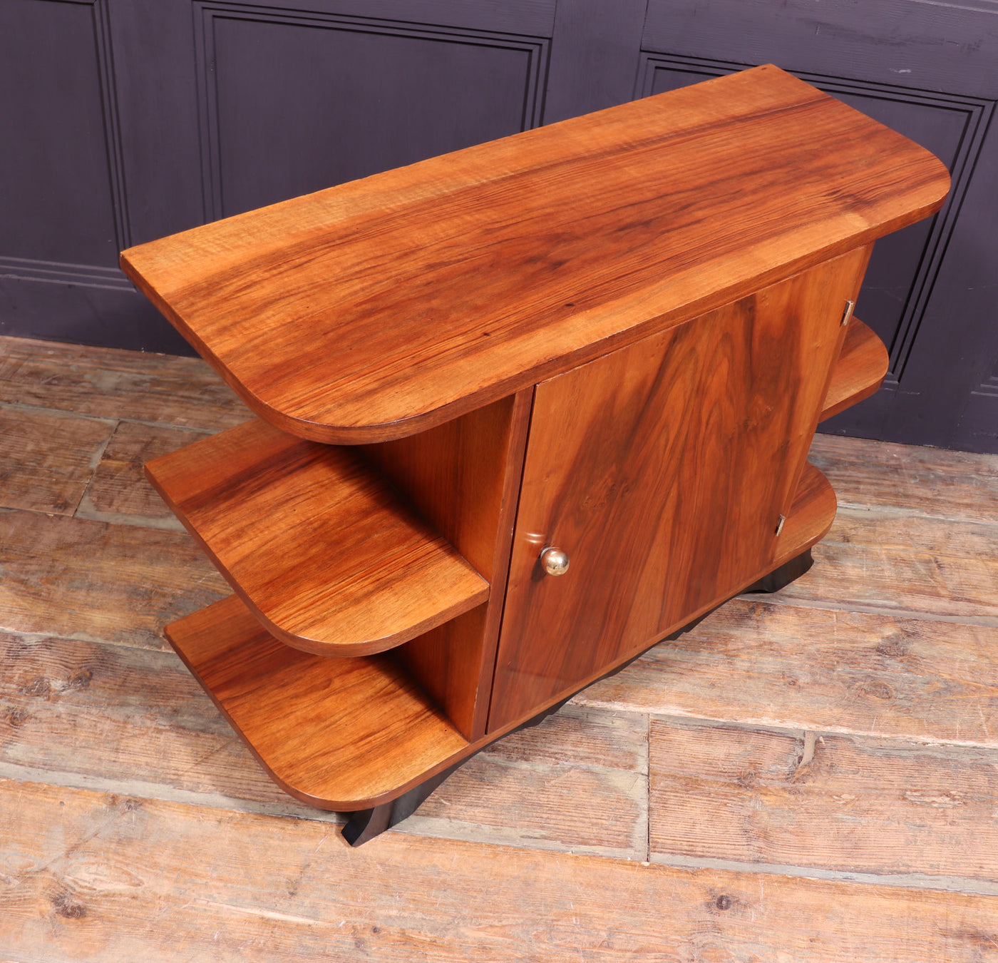 Art Deco Bookcase Cabinet in Walnut c1930