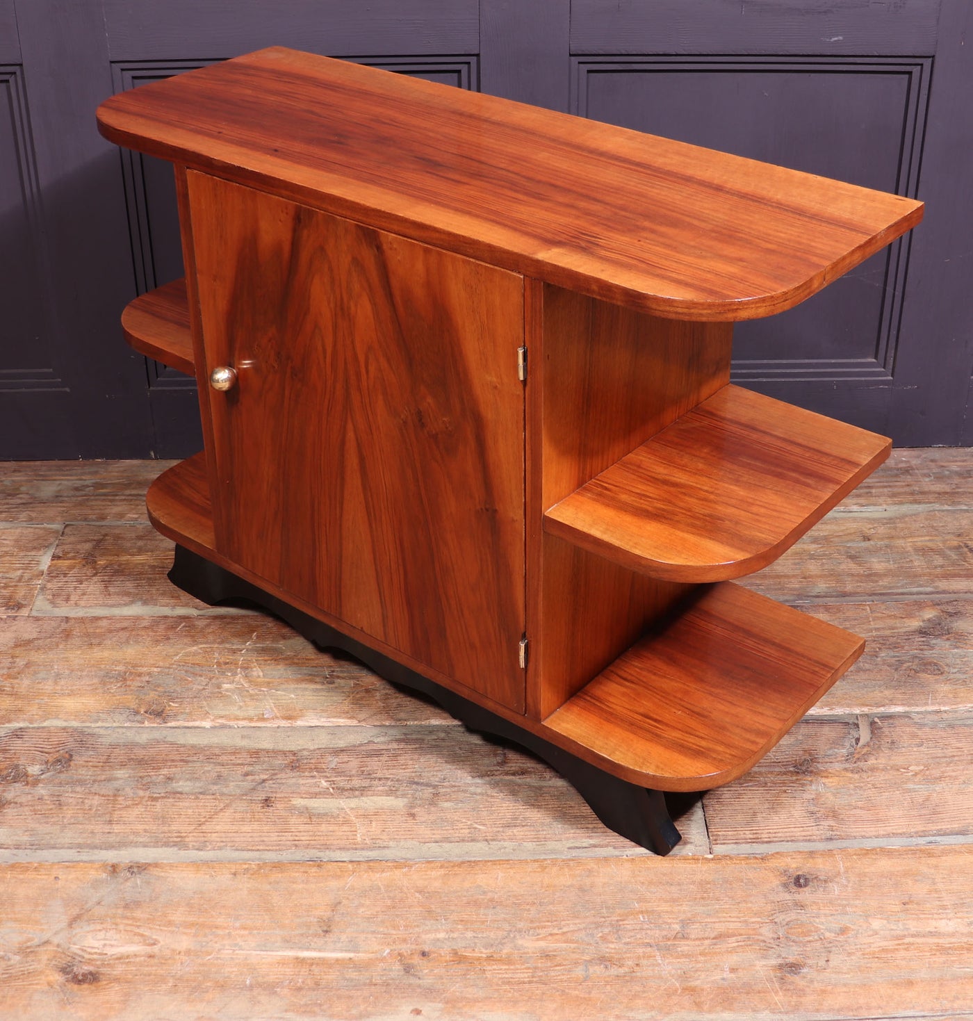 Art Deco Bookcase Cabinet in Walnut c1930