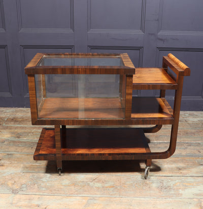 Art Deco Walnut Drinks Trolley