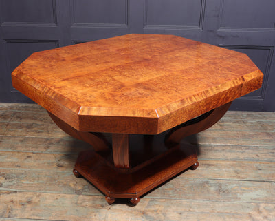 Art Deco Centre Table in Burr Yew