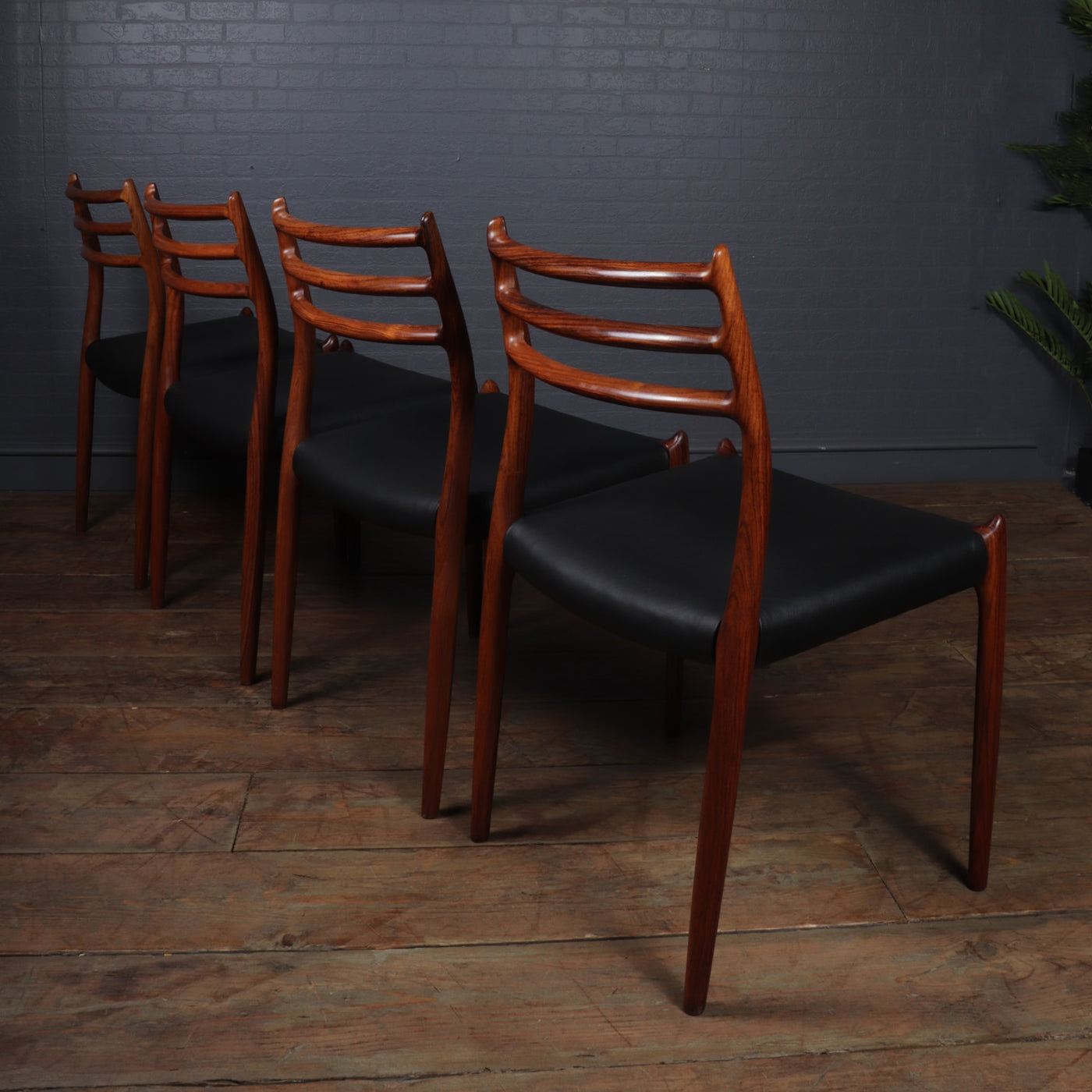 Model 78 Rosewood Dining Chairs by Niels Moller