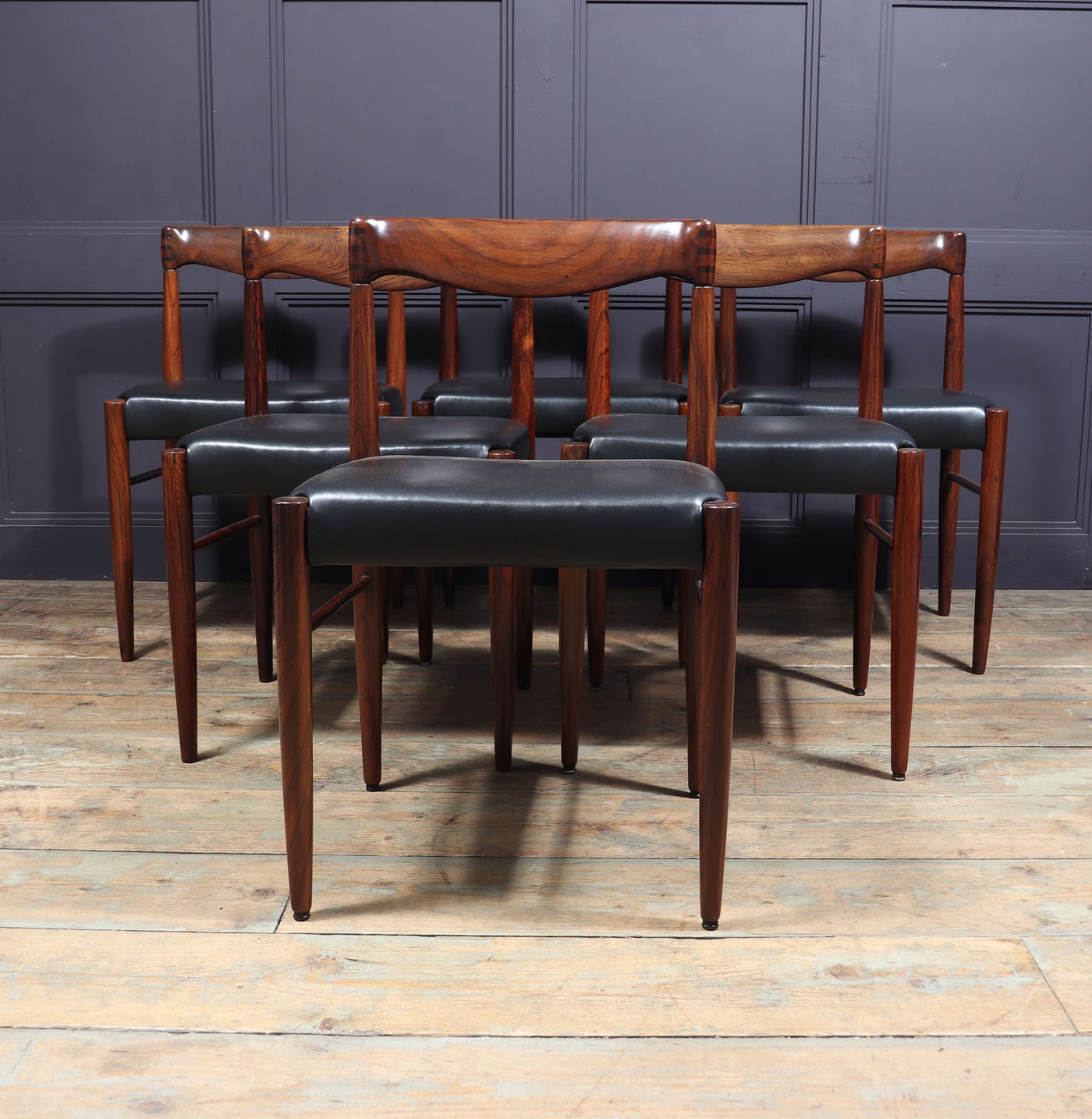 Set of 6 Mid Century Dining Chairs by Bramin room