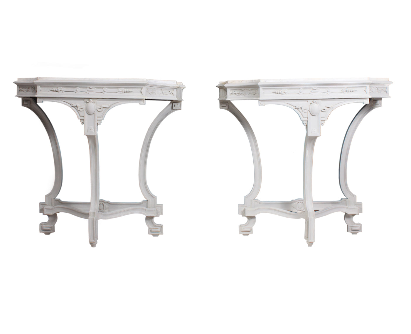 A Pair of Antique Italian Console Tables c1880