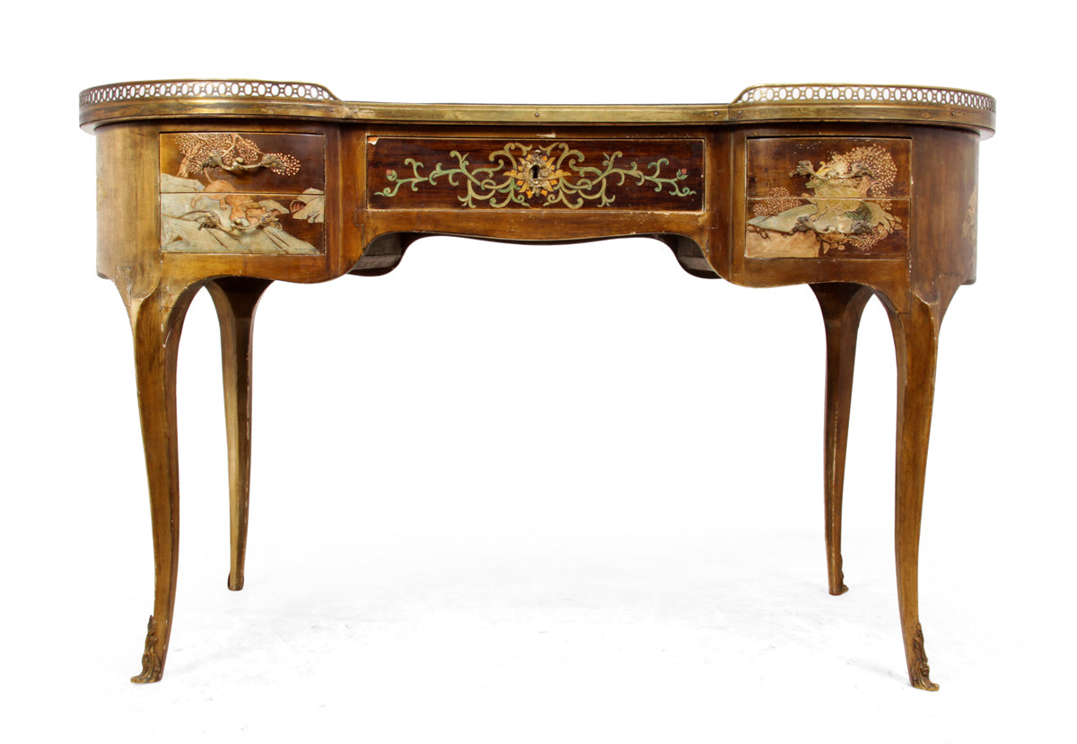 Antique French Chinoiserie  Writing Desk 