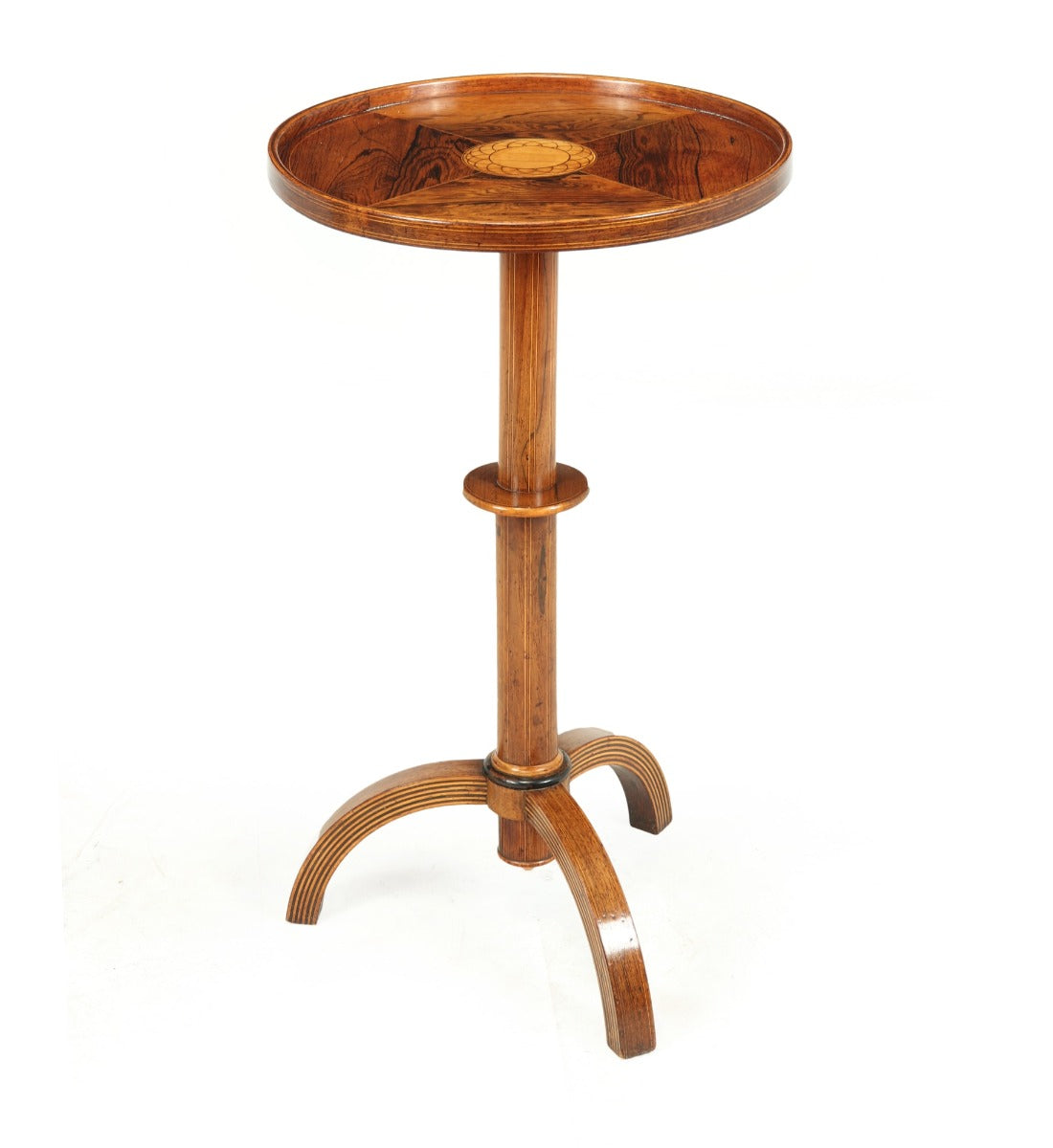 Antique French Rosewood Inlaid Wine Table