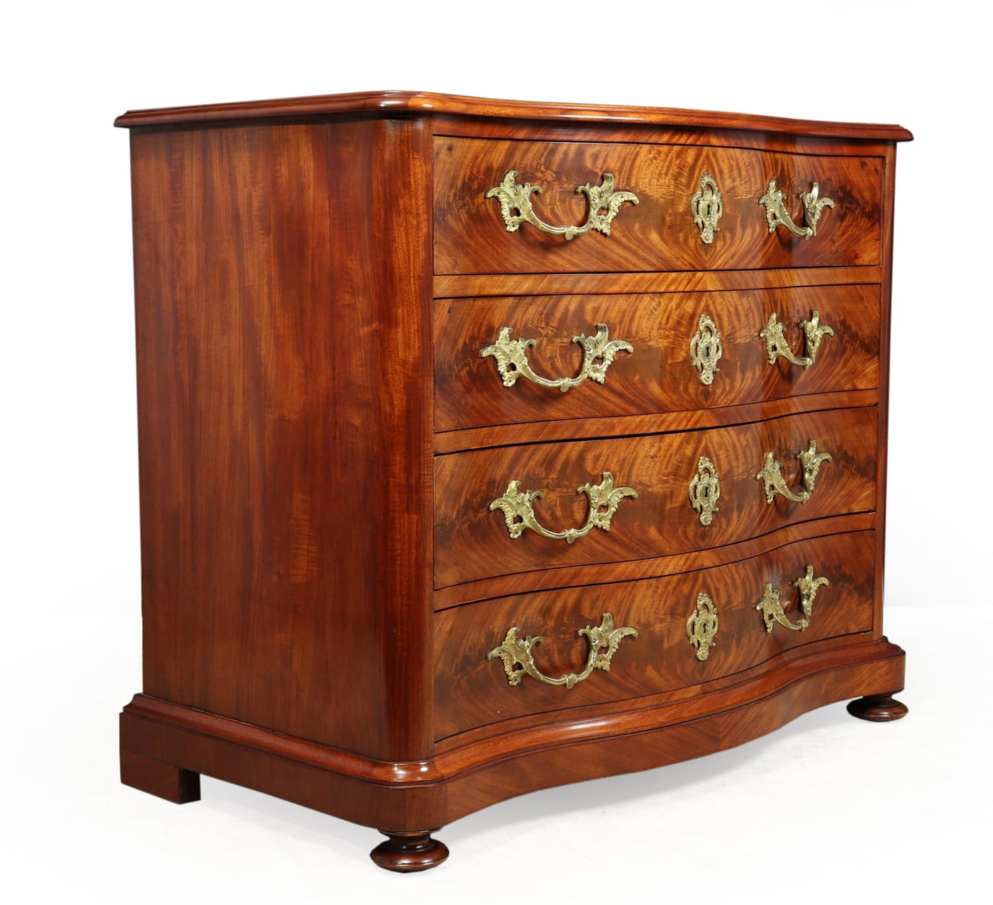 Antique Serpentine Chest of Drawers 
